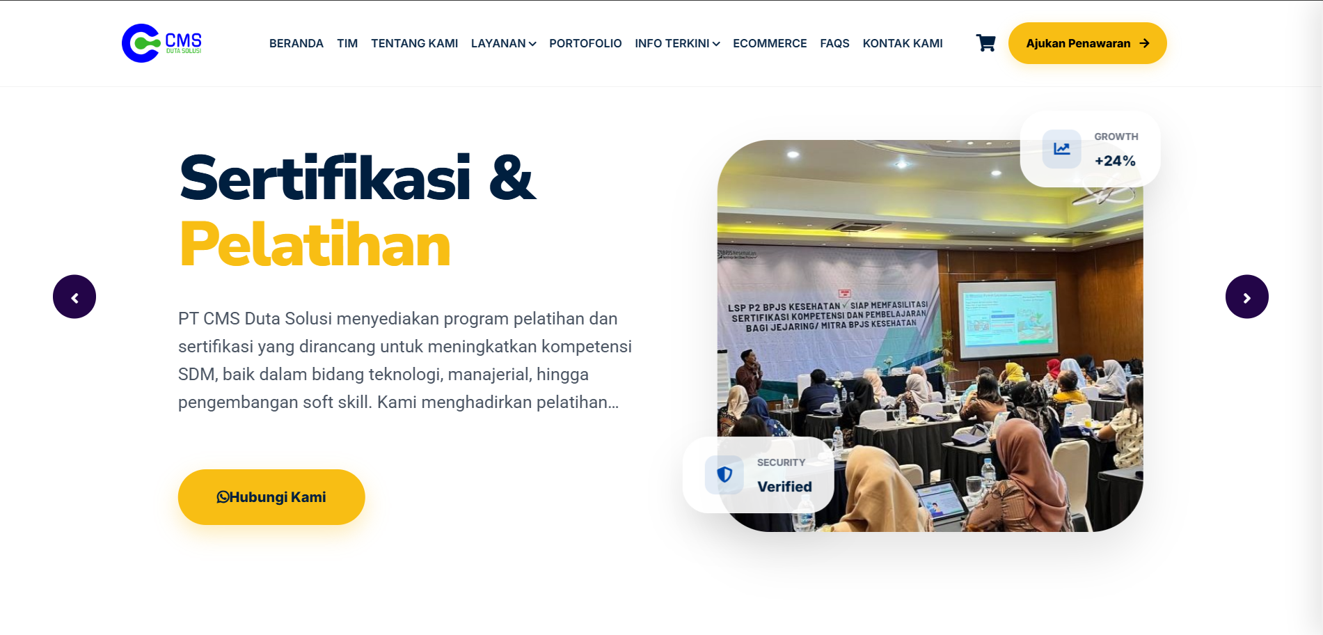 Web Profil Perusahaan PT CMS Duta Solusi